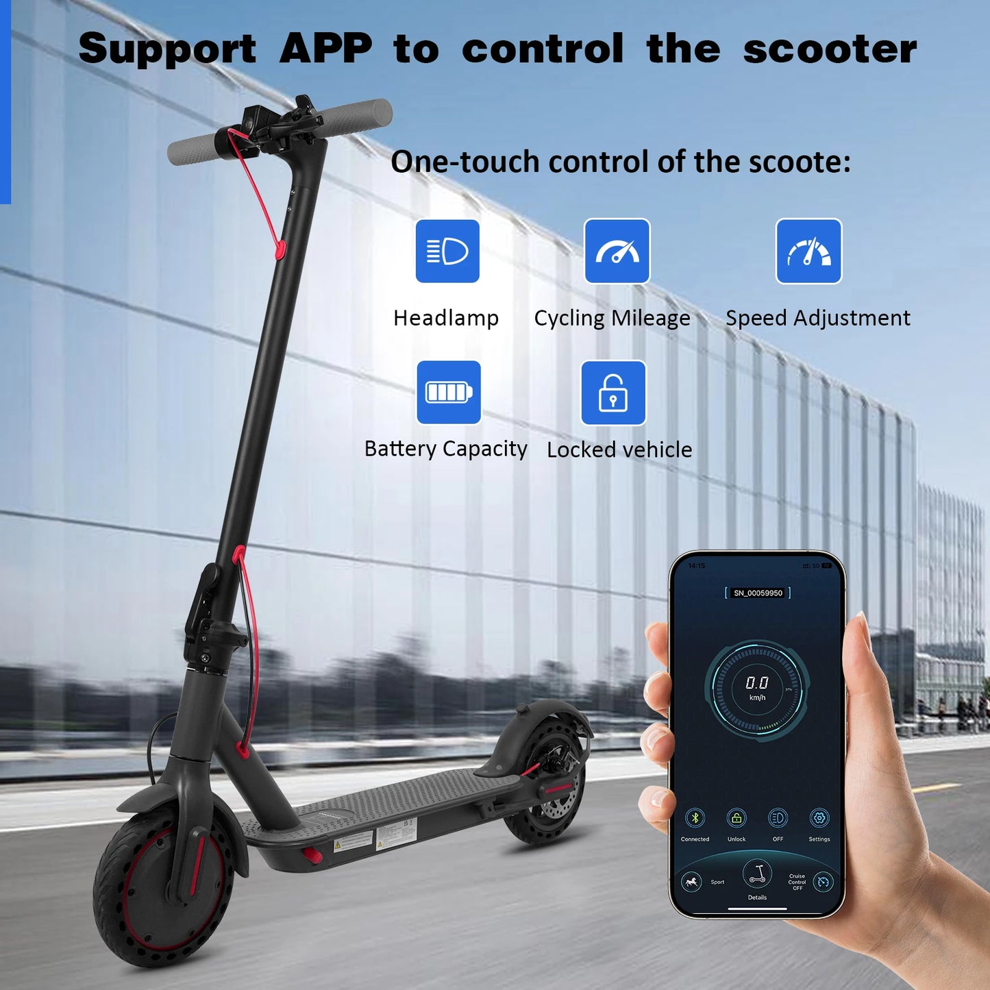 ES80/M365 X1 Electric Scooter – 36V 500W 35KM Range