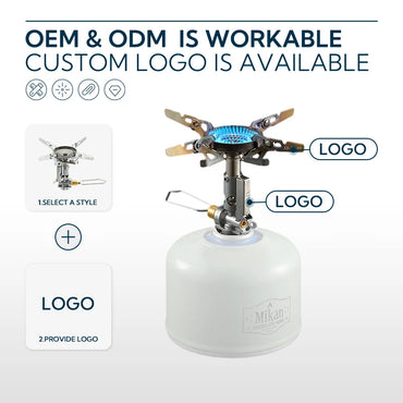 Campingmoon Mini Adjustable Gas Stove Portable Camping Accessory