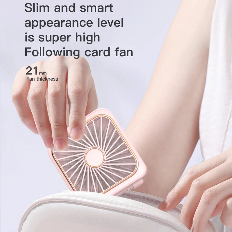 3-in-1 Mini Portable Neck & Handheld Fan with Power Bank