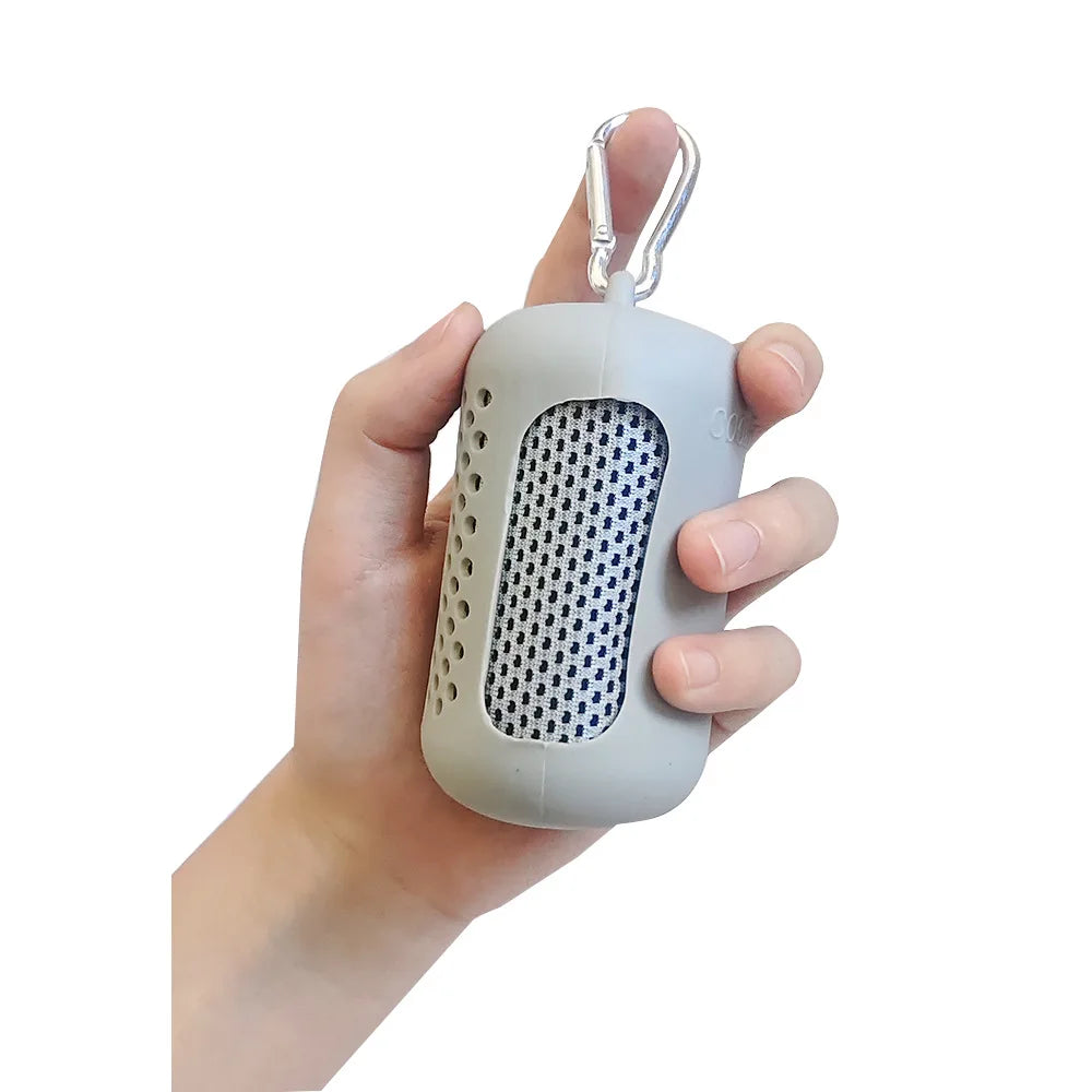 Sport Towel with Mini Silicon Gel Set Portable Breathable Sweat Absorption  Fitness Sport GYM Running Outdoor Quick Dry Cool