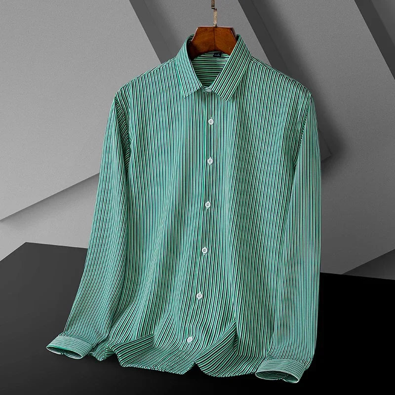 Men’s Striped Long Sleeve Casual Shirt