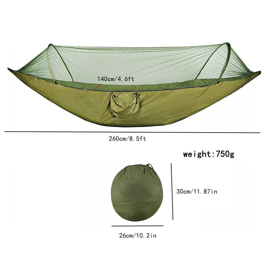 Double Camping Hammock with Mosquito Net Portable