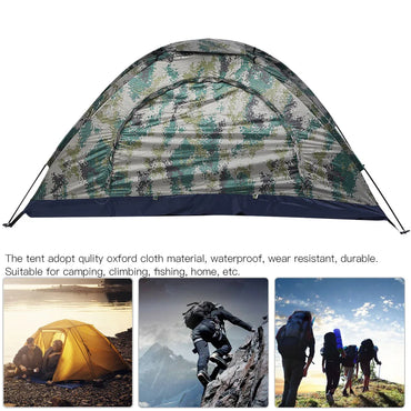 Single-Person Camping & Fishing Tent Windproof Canvas