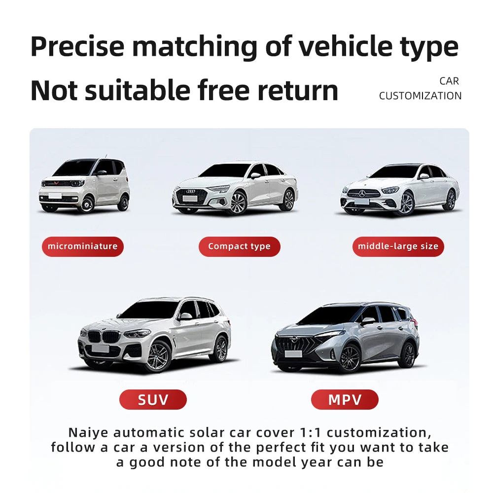 Automatic Remote Control Car Cover with Sun Protection