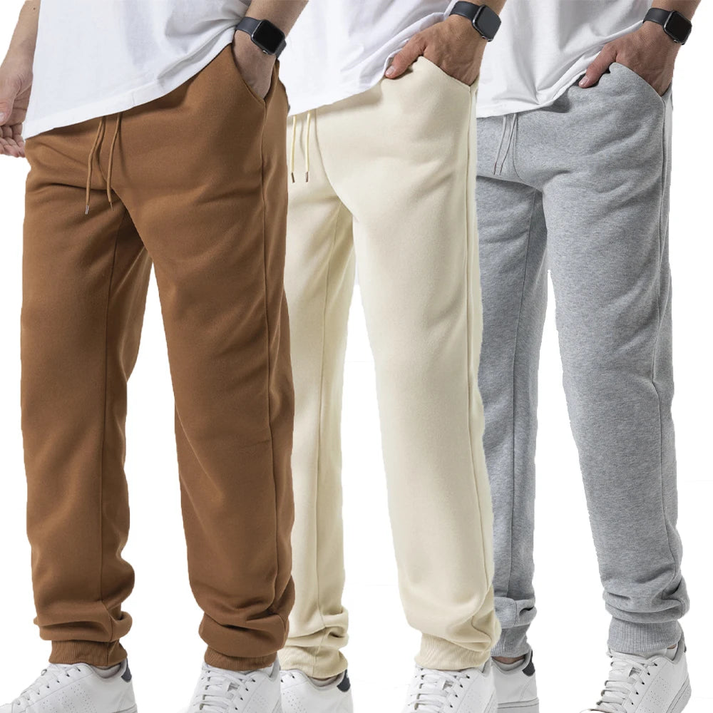 Men’s Fleece Sweatpants – Winter Joggers Gym Casual Pants