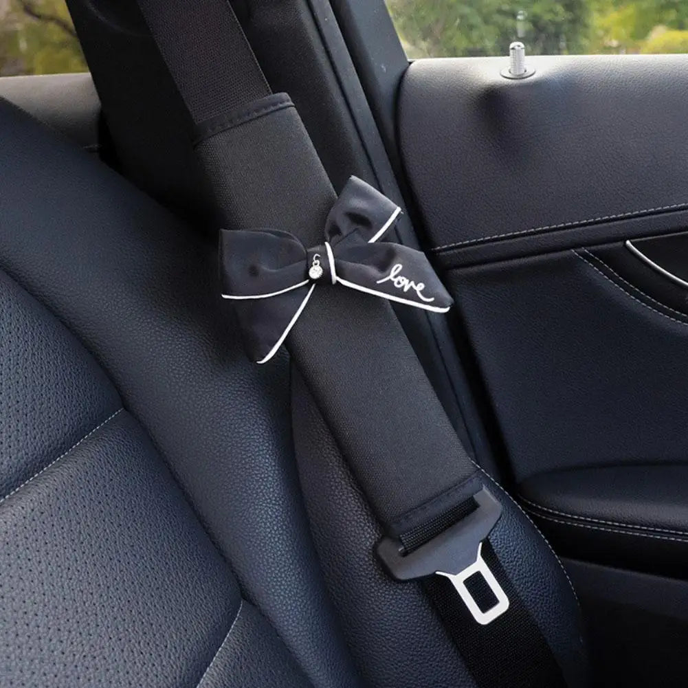 Cute Bow Tie Seat Belt Cover Comfort Shoulder Pad