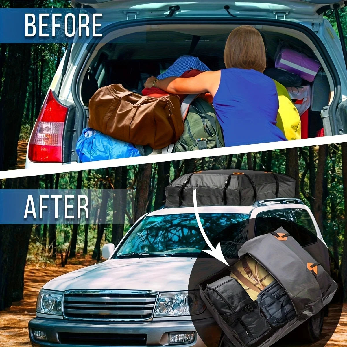 Waterproof Car Roof Cargo Bag Universal Luggage Carrier