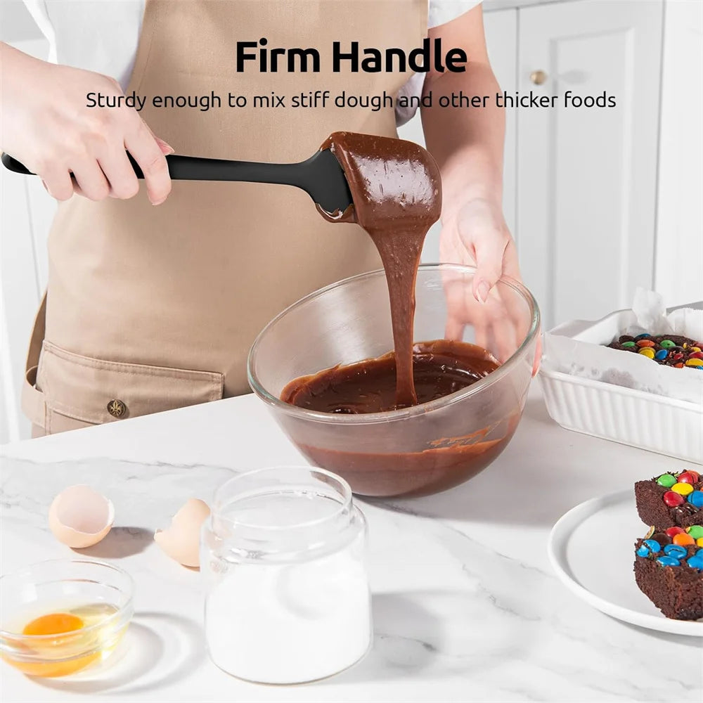 600°F Silicone Spatula Set Non-Slip Baking Tools (4pcs)