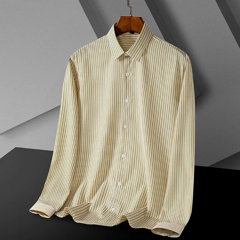Men’s Striped Long Sleeve Casual Shirt