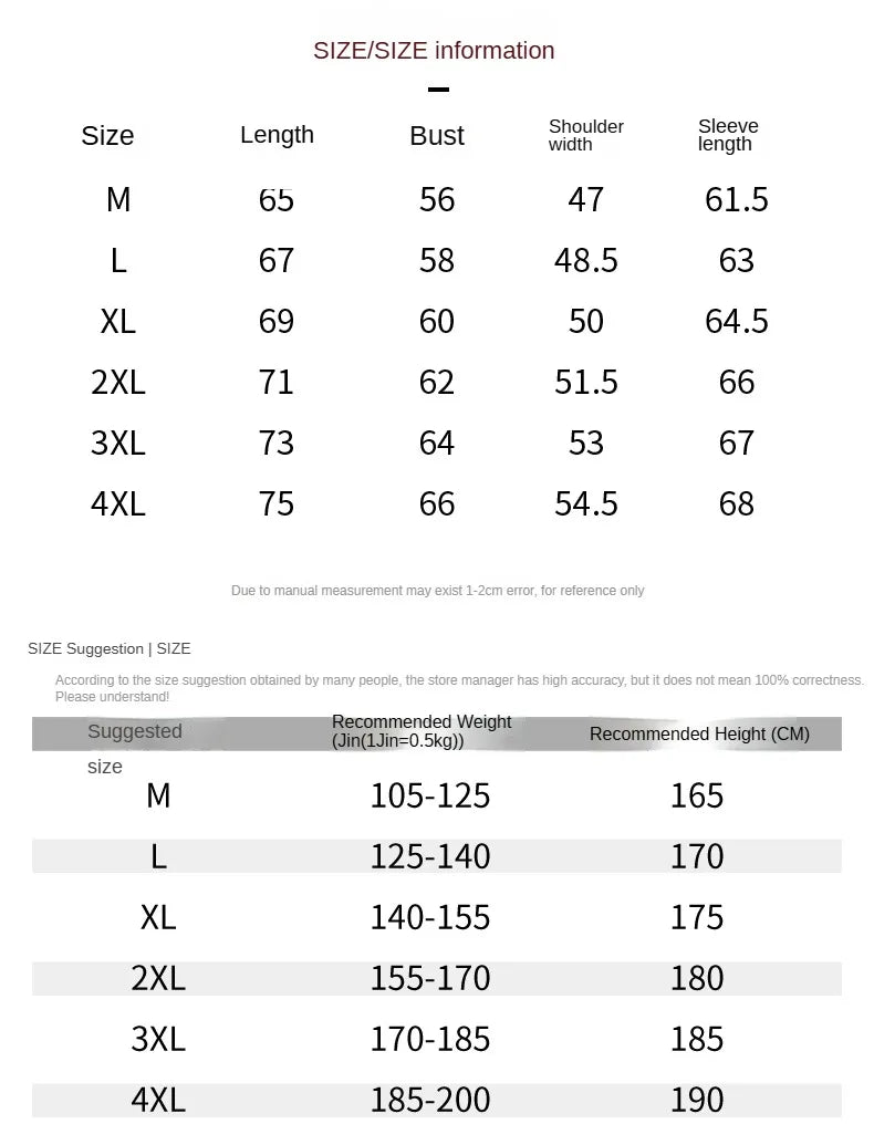 Men’s Cargo Jacket Winter Warm Streetwear