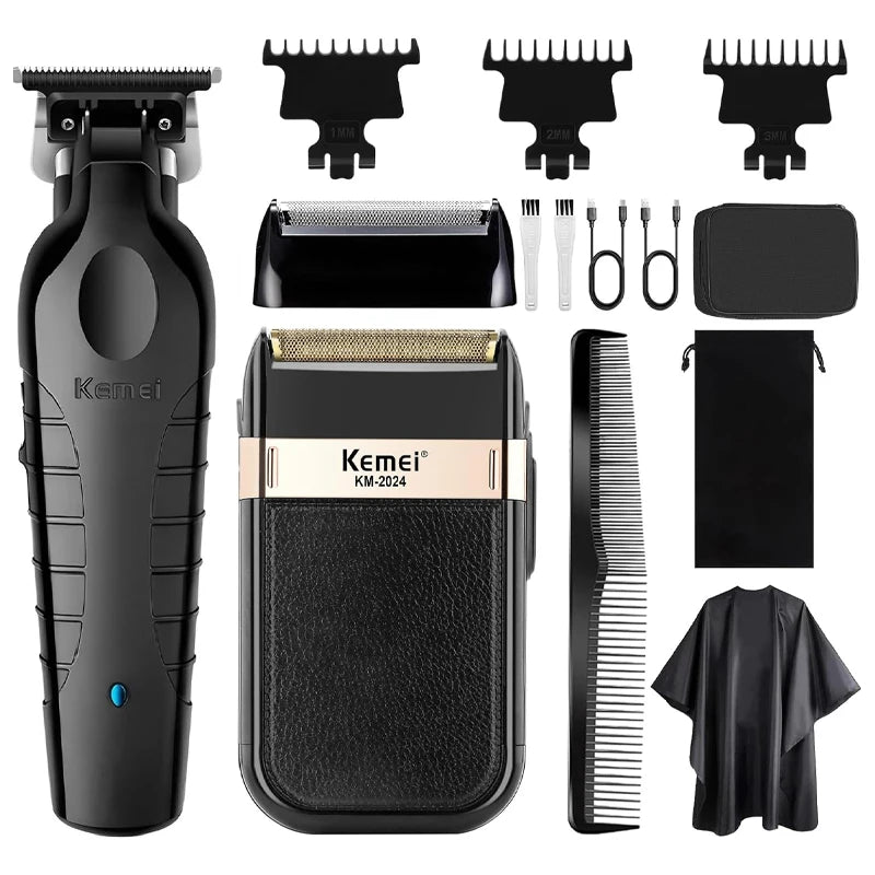 Professional Hair Clipper Kit Electric Trimmer for Men