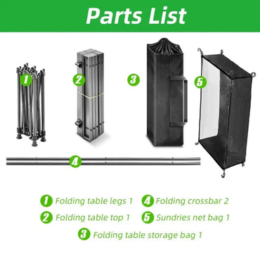 Portable Folding Camping Table for Outdoor BBQ & Picnic