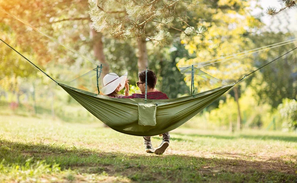 Double Camping Hammock with Mosquito Net Portable