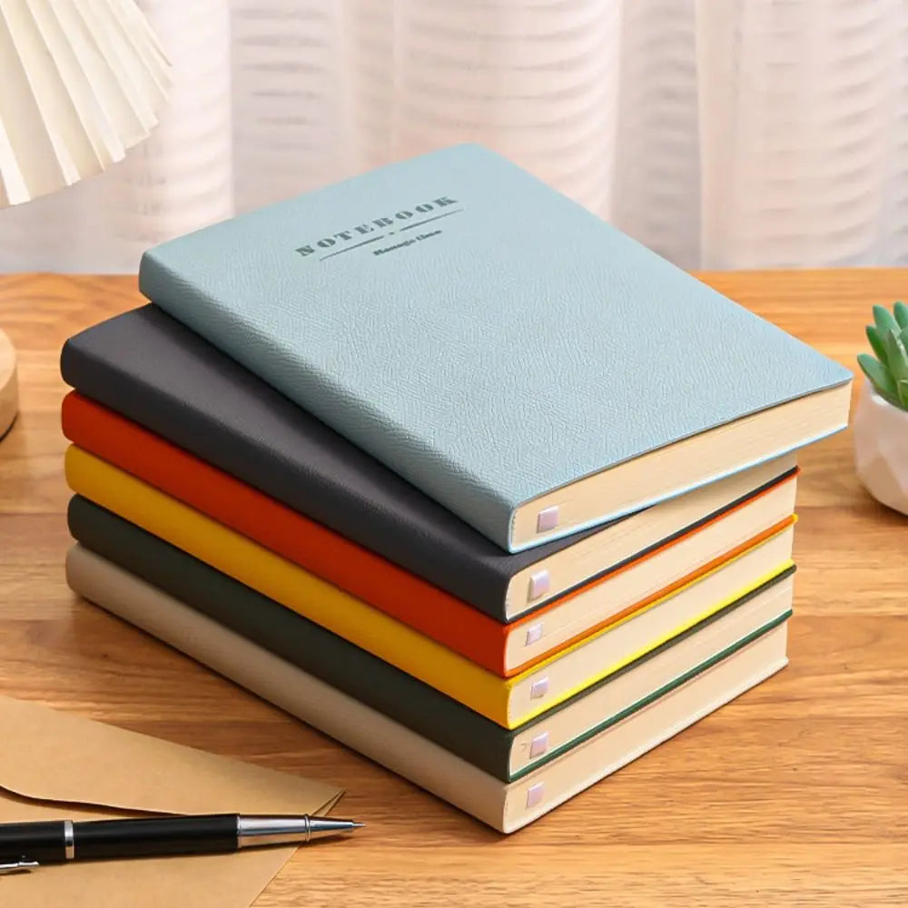 School Supplies PU Cover Soft Leather Notebook Diary Book Writing Pads a4 a5 Office Notebook Journals Stationery Notebook School