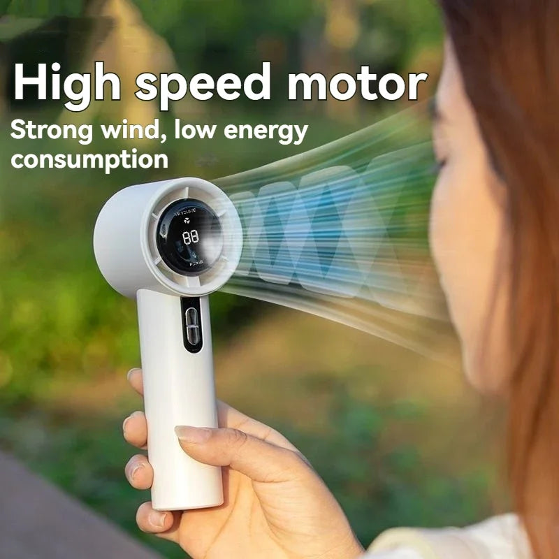 Xiaomi MIJIA Handheld High-speed Fan USB Charge Mini Portable 100 Speed Turbo Violent Small Outdoor Powerful Fan 3000mAh Battery