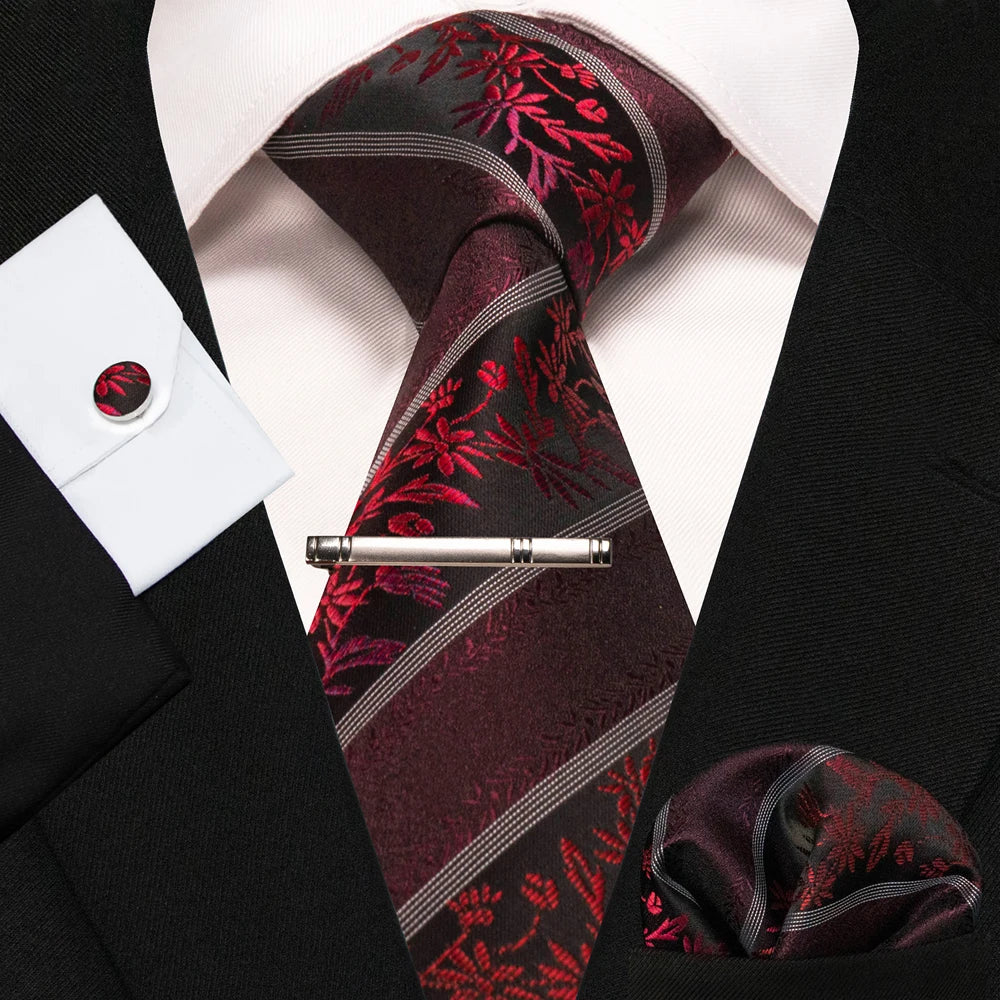 8cm Silk Men’s Tie Set with Pocket Square