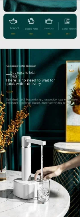 Smart Automatic Water Dispenser 3-gear USB Electric Water Pump With Stand Smart Water Bottle Pump Dispenser For Home Kitchen