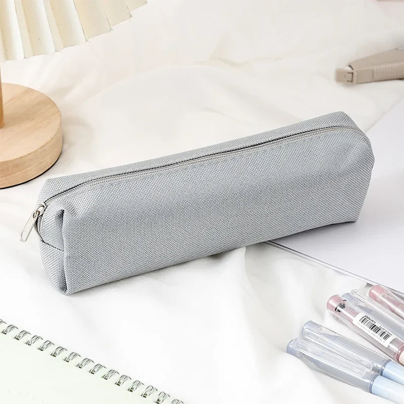 Simple Pencil Case School Supplies Pencil Cases Solid Color School Stationery Pencil Pouch Back To School