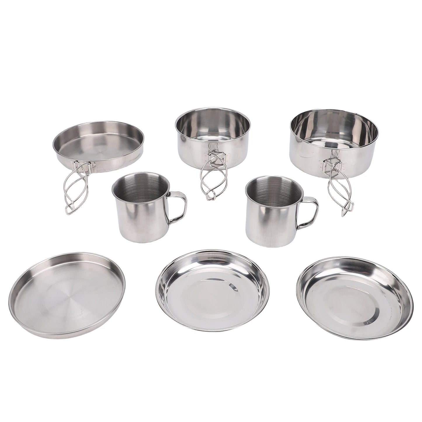 Camping Cookware Set 4–5 Person Stainless Steel Set