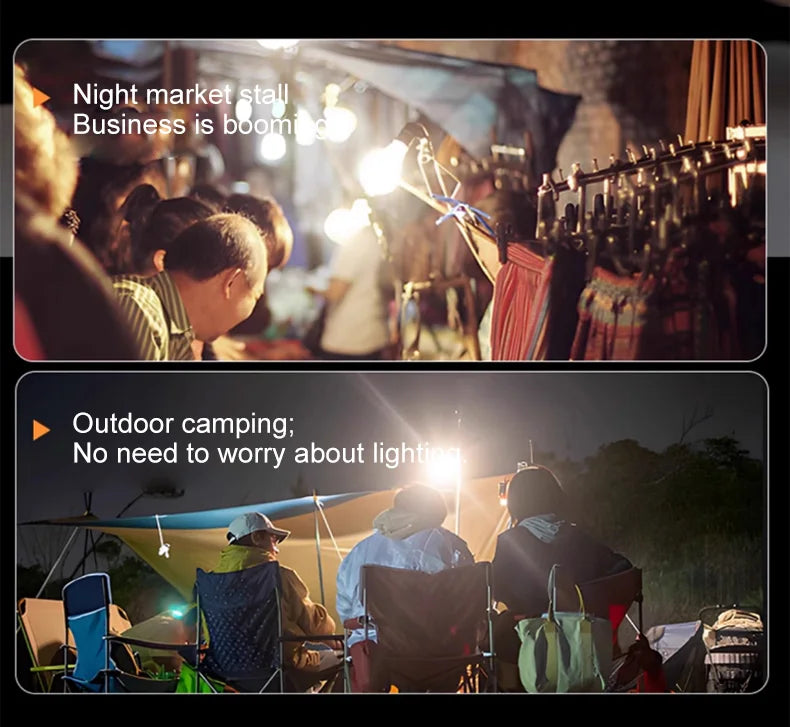 Portable camping light, LED camping light, outdoor tent light, rechargeable flashlight, LED tent light, portable durable camping