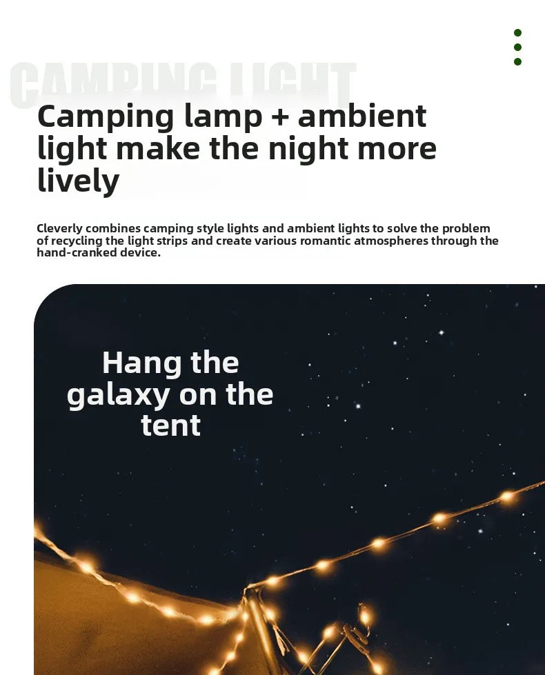 Multi-Functional Outdoor Camping Lamp with Light String