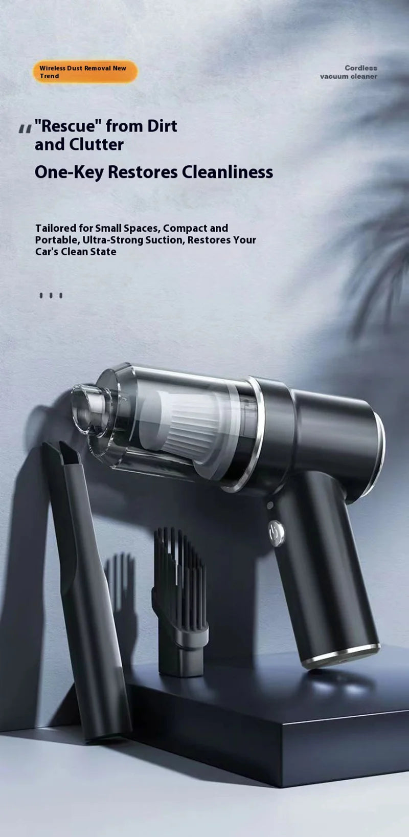 Portable Handheld Car Vacuum Cleaner – Multi-Purpose Use