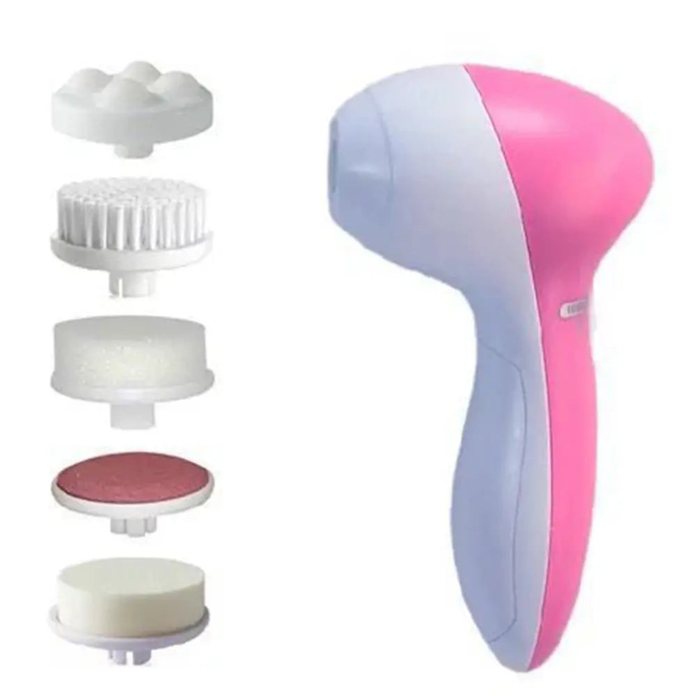 5-in-1 Electric Facial Cleansing Brush – Skin Care Massager