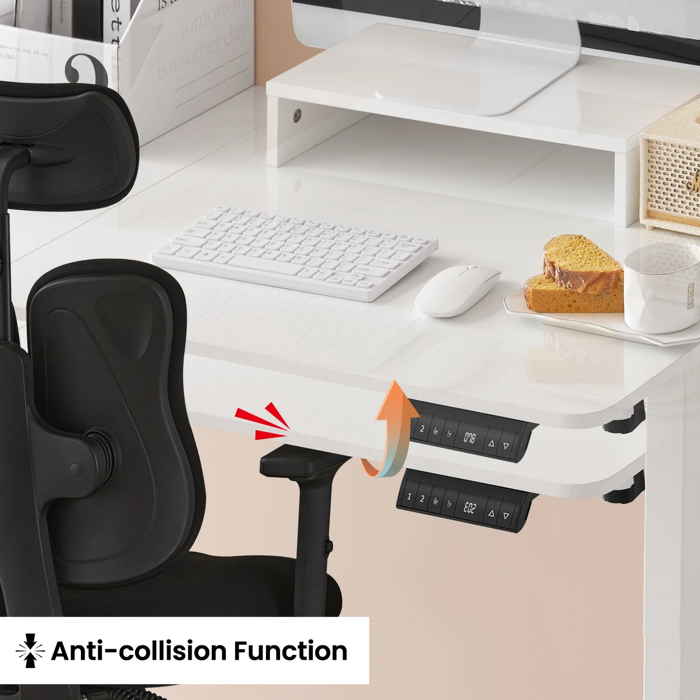 Electric L-Shaped Sit Stand Desk – 140x120cm Adjustable