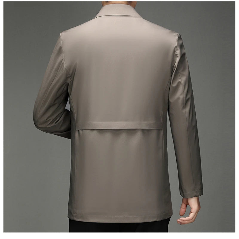 Trench Coat – Business Casual Single Breasted Jacket