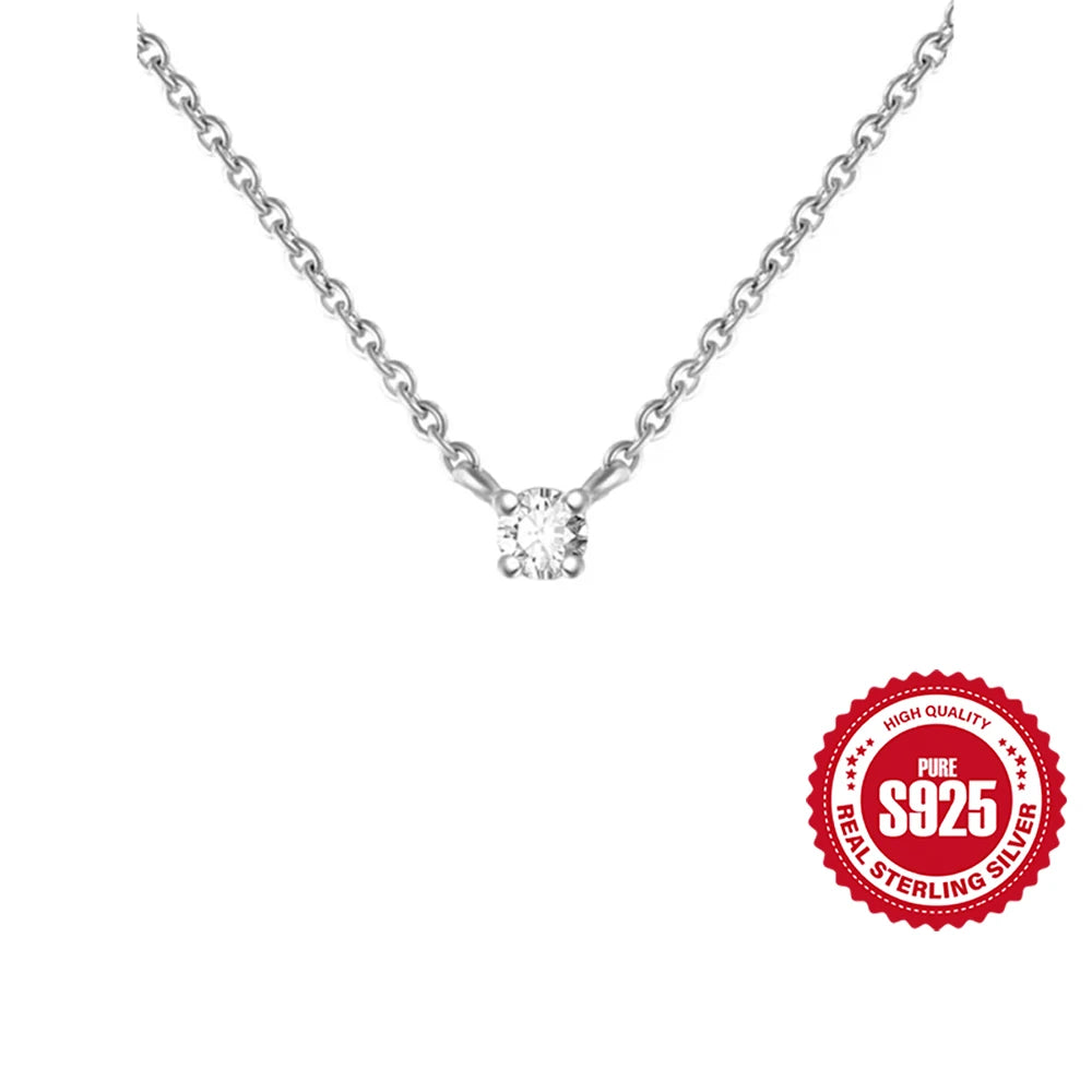 Canner 925 Silver Zircon Pendant Necklace Women’s Jewelry