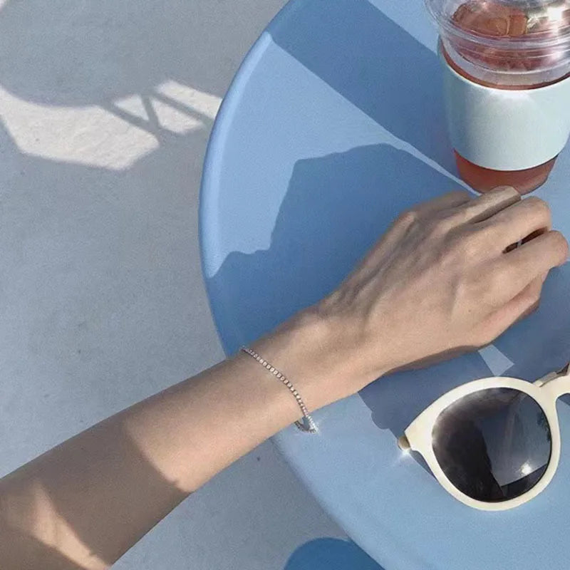 Popular Inlaid Zircon Combination Chain 925 Sterling Silver Bracelet New Ladies Jewelry Birthday Party Gift Fashion Jewelry