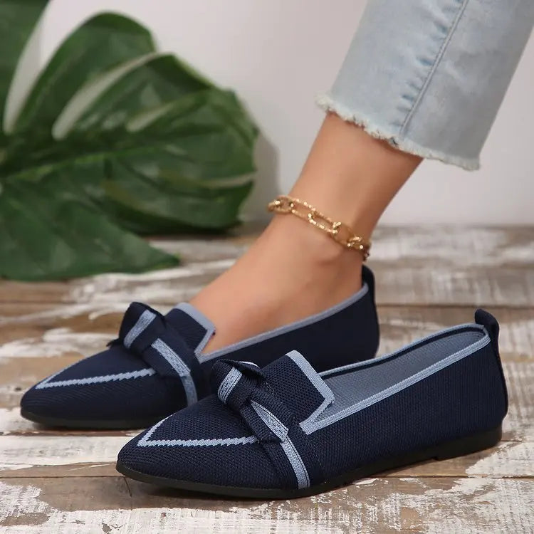 Women's Shoes Loafers Bowtie Ballet Flats Pointed