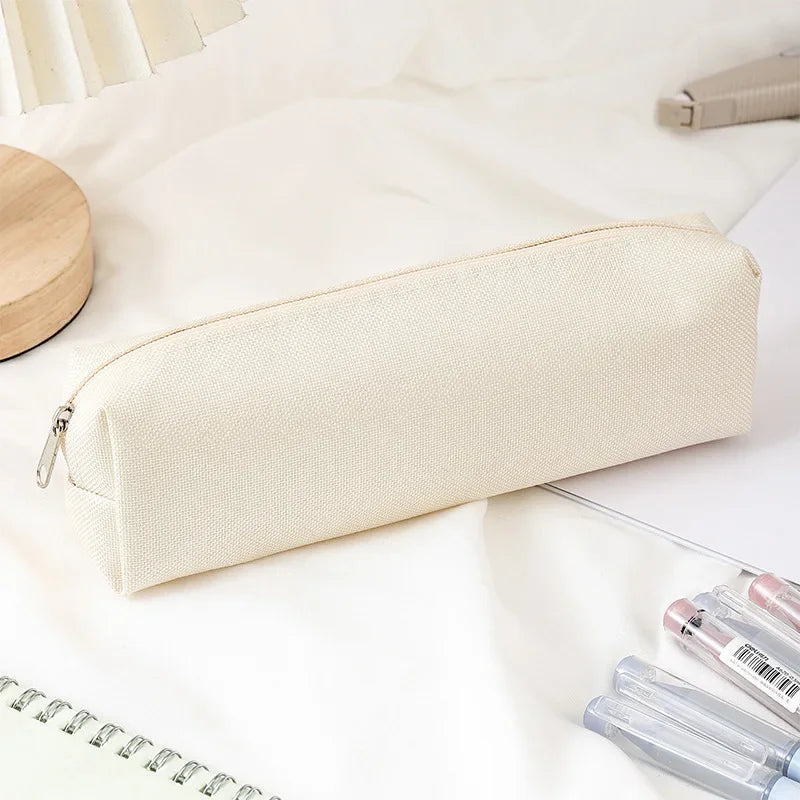 Simple Pencil Case School Supplies Pencil Cases Solid Color School Stationery Pencil Pouch Back To School