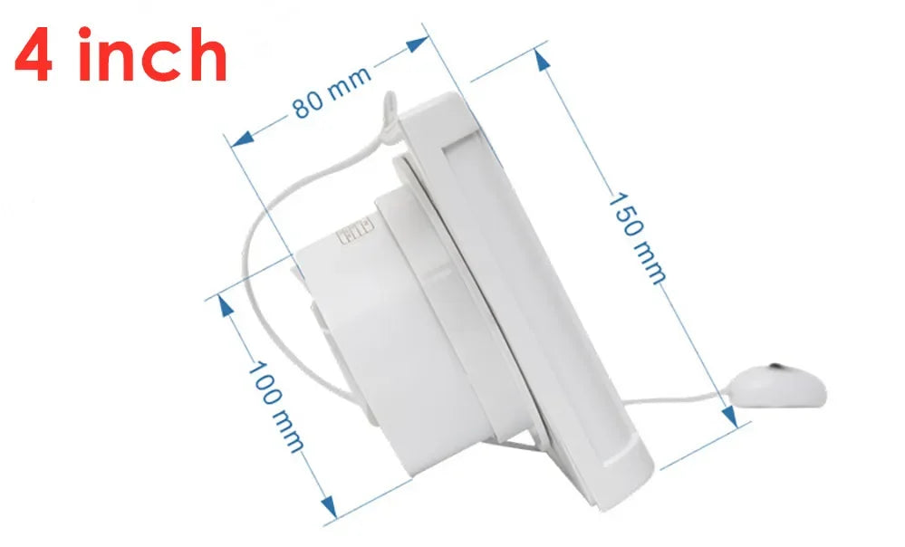 220V Bathroom & Kitchen Exhaust Fan – 4/6 Inch Ventilation