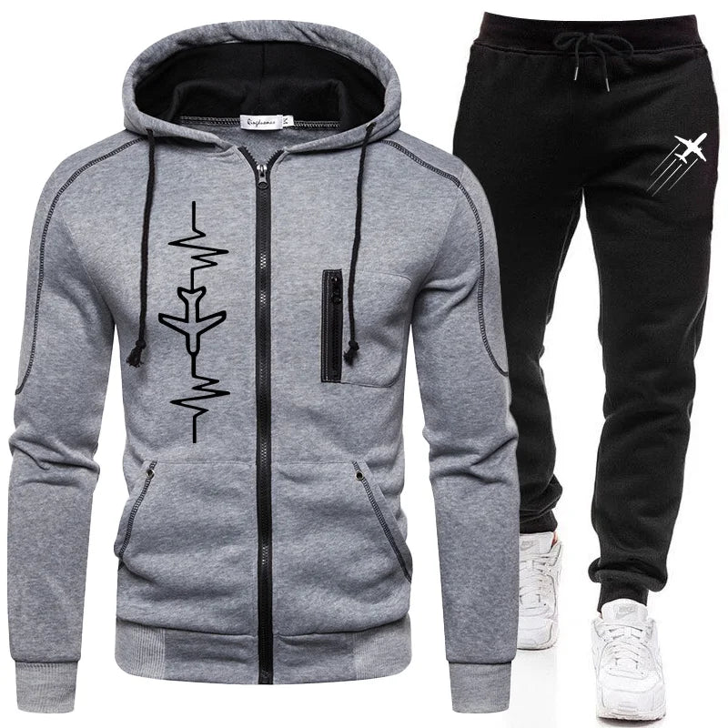 Autumn Winter Tracksuit – Hoodie & Jogger Pants Set