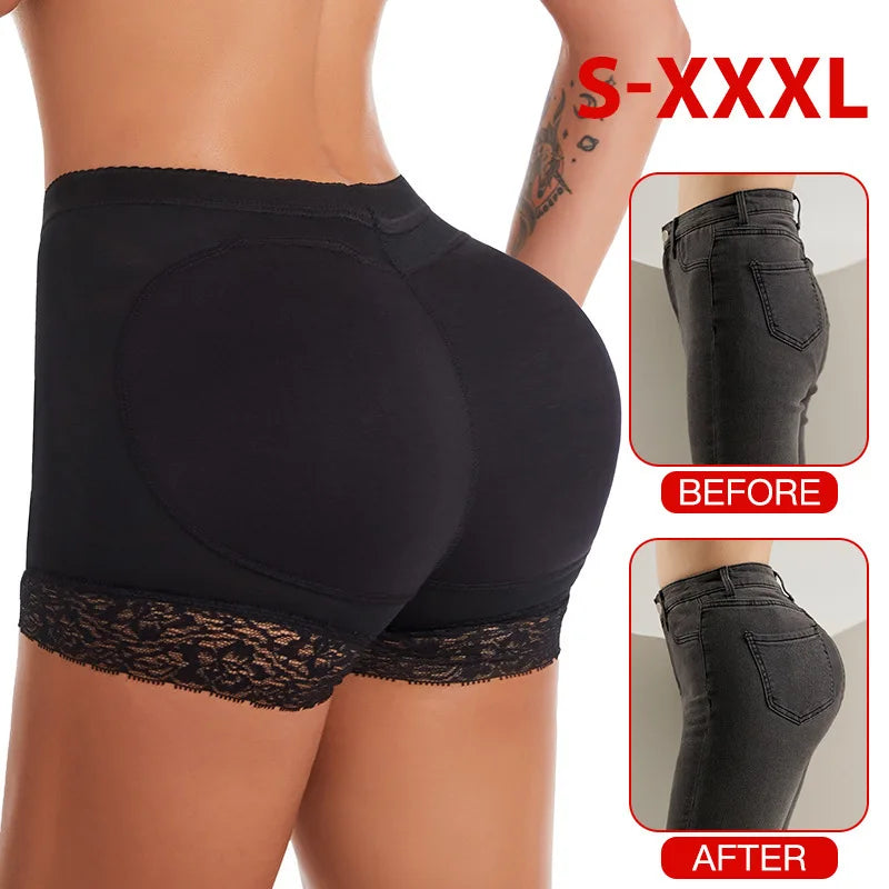 Women Padded Push Up Panties Butt Lifter Shaper Fake Ass Buttocks Hip Pads Invisible Control Panties Briefs Underwear Lingeries