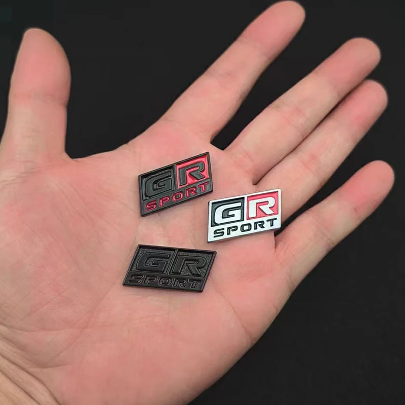 3D GR Sport Steering Wheel Metal Logo Badge Sticker
