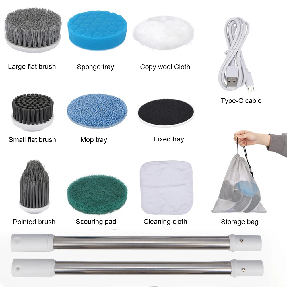 Electric Cleaning Brush – Wireless Household Scrubber