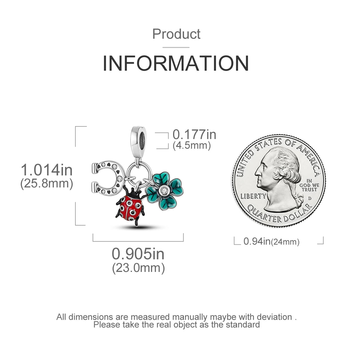 925 Sterling Silver Colorful Koi Pendant Beads Lucky Charm for DIY Bracelets