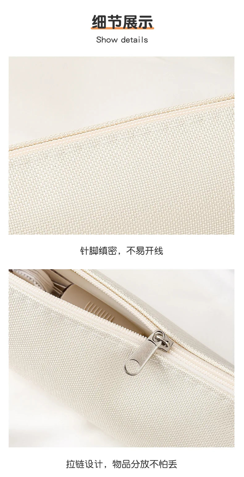 Simple Pencil Case School Supplies Pencil Cases Solid Color School Stationery Pencil Pouch Back To School