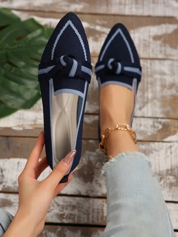 Women's Shoes Loafers Bowtie Ballet Flats Pointed