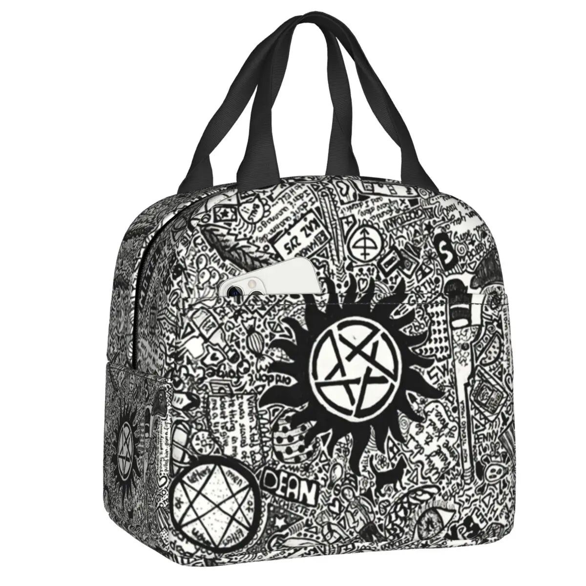 Supernatural Insulated Lunch Tote Bag for Women The Family Business Winchester Things Cooler Thermal Bento Box Outdoor Camping