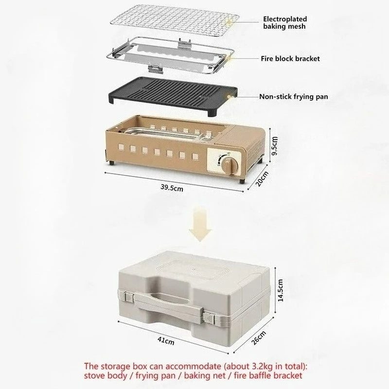 2300W Multifunctional Gas Stove for Outdoor Camping & Hiking