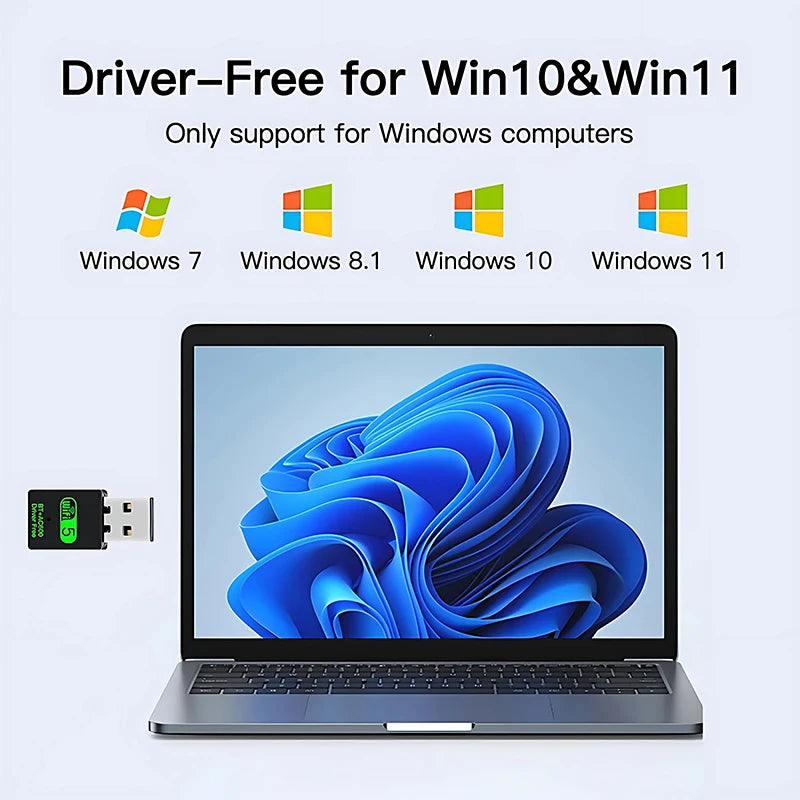 600Mbps USB WiFi Bluetooth Adapter – Dual Band 2-in-1