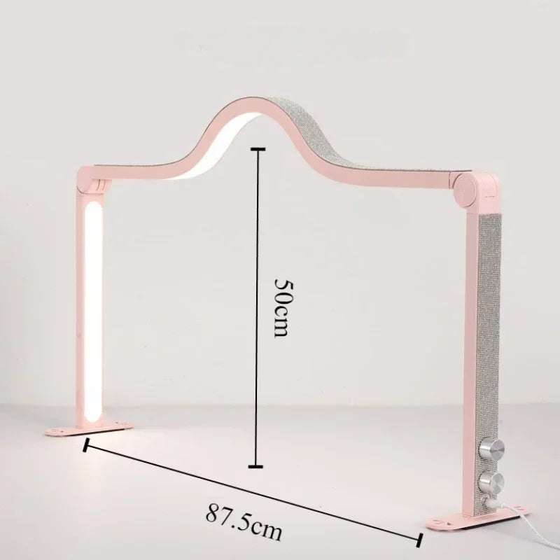 48W Half Moon LED Nail Lamp – Foldable Beauty Desk Light