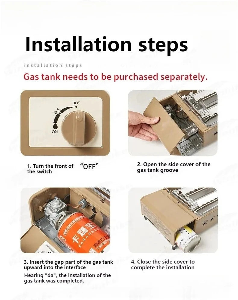 2300W Multifunctional Gas Stove for Outdoor Camping & Hiking