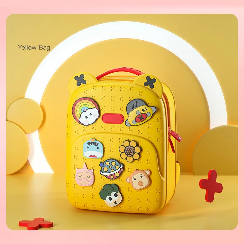 Fashion DIY Cartoon School Bags for Kids Boys Waterproof Children School Backpacks for Girls Kindergarten Kawaii Book Bag Gift