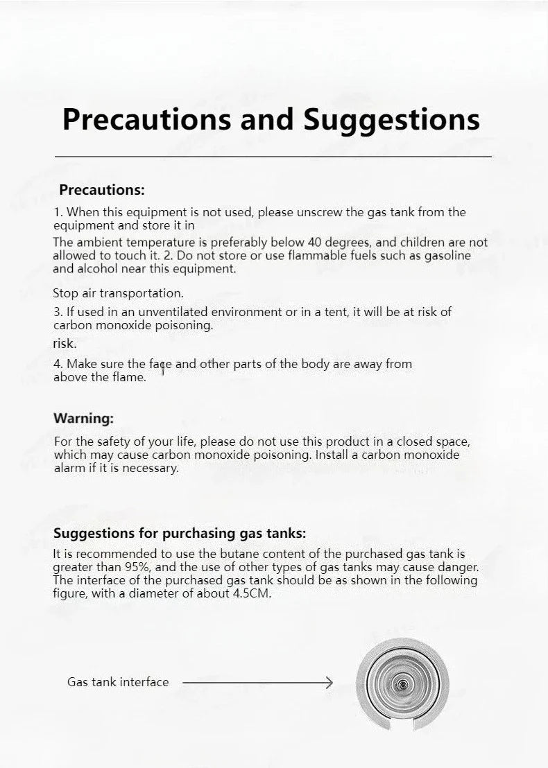 2300W Multifunctional Gas Stove for Outdoor Camping & Hiking