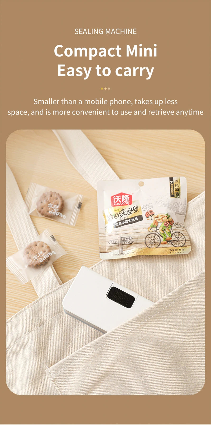 Plastic Bags Sealer Mini Sealing Machine Rechargeable Mini Heat Bag Sealer Food Packaging Sealing Machine Portable Bags Sealer