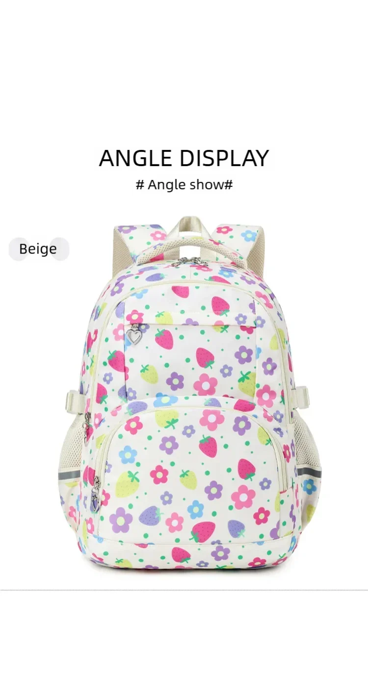 Schoolbags for Primary School Girls, Fashionable Backpacks, Large Capacity Junior High School Students, Versatile Backpacks